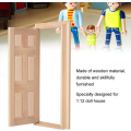 Miniatyrbillede 5 af 5: 1:12 Træ Dør Miniature Simulering Dukkehus DIY Dukker Møbler