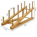 Miniatyrbilde 4 av 4: 2 stk. Trestativ i tre for oppvask, bambus, 5 rom Ki