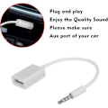 Miniatyrbillede 4 af 5: Sort USB Aux Audio Kabel Adapter 3,5 mm Han Jack Stik til 2,0 Hun