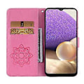 Miniatyrbillede 2 af 5: Til Samsung Galaxy S24 FE Wallet Case Ugle Blomst Præget Rhinestone Læder Cover Style F