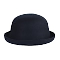 Miniatyrbillede 1 af 4: Damen M?dchen Roll-up Krempe Wolle Dome Hat Bowler (sort)