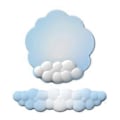 Miniatyrbild 1 av 5: Molnformad Handledsstöd Musmatta Halkfri Bas Färgglad PU Mjukt Memory Foam Smärtlindringsmatta för Gaming Musmatta ljus vit blå light white blue
