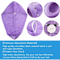 Miniatyrbild 2 av 5: Rose Violet Bleu, Turban en Microfibre pour les Cheveux, 3 Pcs