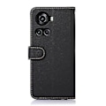 Miniatyrbillede 3 af 4: Litchi Tekstur RFID PU Etui Til OnePlus Ace / 10R Black