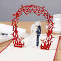 Miniatyrbild 3 av 5: 3D pop-up gratulationskort, 3 st 3D bröllopskort med kuvert, vi