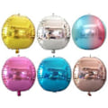 Miniatyrbillede 3 af 3: 4D Farverig Rund Spejlballon Regnbuegradient Rainbow Gradient