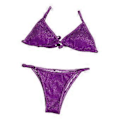 Miniatyrbilde 5 av 5: Dame Badedrakt Push Up BH Bikini Sett Badedrakt Strandklær (Lilla M) Purple M