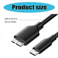Miniatyrbild 3 av 5: USB C till B 3.0 Kabel Snabb Datasynkroniseringssladd För Bärbara Datorer Hårddisk USB Typ C B Kabel 1m