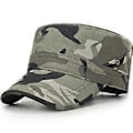 Miniatyrbilde 1 av 5: Flat Cap for Menn med To Hull på Siden Justerbar Baseballcaps (Kamuflasje)