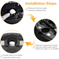 Miniatyrbilde 4 av 5: Pakke med 2 erstatningshjul (hvite) for iRobot Roomba 6