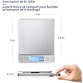 Miniatyrbillede 4 af 5: Digital køkkenvægt USB genopladelig 3kg/0,1g Digital bagefo