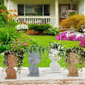 Miniatyrbillede 5 af 5: Mannequin Resin Blomsterpotte Ansigt Blomsterpotte Have Dekoration
