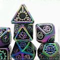 Miniatyrbild 2 av 5: 7 st/förpackning Polyedrisk zinklegering för Dragon Scales DnD RPG brädspelstärningar (18) 18
