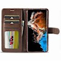 Miniatyrbillede 2 af 5: LC.IMEEKE Etui til Samsung Galaxy S24+ Kalveskindsstruktur Læder Stand Telefon Beskyttelsescover Style A