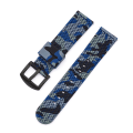 Miniatyrbillede 1 af 4: Et stykke (safirblå camouflage + sort spænde, 22mm) Replac