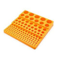 Miniatyrbilde 1 av 5: Plast Drillbits Oppbevaringsboks Frese Kutter Drill Finishings Holder Organiserings Etui 131 Hull for 4-32mm Frese Kutter Gul Yellow