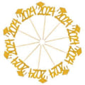 Miniatyrbillede 2 af 2: 10 stk. Graduation Cupcake Toppers Kagepynt Dekoration Papir Kagepynt 2024 Dimissionsfest Toppers Golden