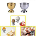 Miniatyrbilde 2 av 5: Eggeholder i rustfritt stål for frokost og kjøkkenbruk, kokeverktøy, eggekopp i rustfritt stål for kokte egg, sølv Silver