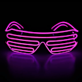 Miniatyrbilde 2 av 5: Lysende Shutter Neon Rave Solbriller El Wire LED Solbriller Voic