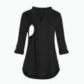 Miniatyrbild 1 av 5: Maternity Care Top 3/4 Roll Sleeve Tunic Amningskläder B
