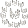 Miniatyrbillede 1 af 5: 12 stk. Servietring, Servietring Metal Openwork Servietholder Flow