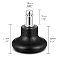 Miniatyrbilde 2 av 5: 5 stk (svarte) Bell Glide-erstatningshjul for kontorstol