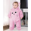 Miniatyrbild 4 av 6: Babyhuvtröja i ull, snöjacka, tecknad jumpsuit, höst- och vinterkläder, rosa 3-6 månader