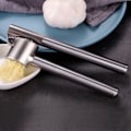 Miniatyrbillede 2 af 5: Hvidløgspresser - Rustfrit stål hvidløgspresser/ingefærpresser med
