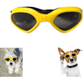 Miniatyrbillede 1 af 5: Hundesolbriller Justerbar Rem til UV Solbriller Vandtæt Beskyttelse til Små og Mellemstore Hunde (Gul)