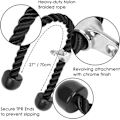 Pikkukuva 2 / 5: Tricep-köysi musta nylon Kuntoilu veto tupla veto koulutus triceps