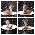Miniatyrbilde 5 av 5: Liten Bambi Hjortedyr - Meditasjon, Dekorativ Pynt, 3D Bambi Kalv M