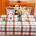 Miniatyrbilde 2 av 3: Bordduk, rutete bordduk rektangulær lin Stain Resistant vaskbar Gingham duk for utendørs piknik, kjøkken og julemiddag, jul D