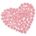 Pikkukuva 3 / 3: 100kpl 3,5cm Keinotekoinen Ruusun Pää DIY Kimppuihin Häihin Juhliin Kodin Koristeluun (Persikan Vaaleanpunainen)