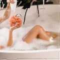 Miniatyrbillede 4 af 4: Badekar brusesvamp badesvamp loofah kugle brusegel badeværelse mand og kvinde - 5 farver tilgængelige (style723)
