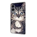 Pikkukuva 5 / 5: Samsung Galaxy S25 Edge nahkakotelo, kuvioitu, lompakkokotelo, jalustalla, kääntyvä puhelinkotelo Hand-holding Cat