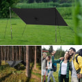 Miniatyrbilde 4 av 5: Svart multifunksjonell 3-i-1 poncho, L é ger 210T Oxfor