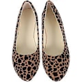 Miniatyrbillede 1 af 4: Moderigtige leopard sko, flade sko, spidse sko, fritidssko til kvinder (Khaki Leopard, Størrelse 40)
