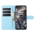 Pikkukuva 4 / 4: OnePlus Nordille Litsi-kuvioitu Käännettävä Suojaava TPU-kotelo Blue