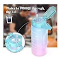 Miniatyrbillede 2 af 5: 2000ML Sports Vandflaske Gradient Farve Stor Kapacitet Vandflaske pink