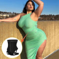 Miniatyrbillede 3 af 4: Cuff Tummy Trainer Kvinde Exceptionel Shapewear 2-i-1 Høj Talje Hofteløft Bukser-bebetter.2XL.