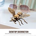 Miniatyrbillede 4 af 4: 3 stk. Retro Messing Bi Statue Hjem Desktop Dekoration Lille Messing Bi-formet Figur