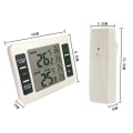 Miniatyrbild 2 av 5: radioväderstation med extern termohygrometersensor inklusive 3 externa sensorer för att mäta temperaturen