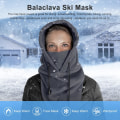Miniatyrbilde 3 av 5: Vinterlue for menn, kaldt vær, grå ansiktsmaske, balaclava, hette, utendørs
