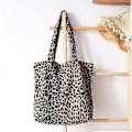 Miniatyrbillede 2 af 5: Værktøjstaske Blød Leopard Skuldertaske Stor Tote Håndtaske Pung Rejse Dame Taske