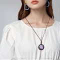 Pikkukuva 4 / 5: Tyylikäs puinen Metatronin kuutio kaulakoru pyhä geometria heksagrammi ja Sri Yantra amuletti kaulaketju säädettävä pituus choker 9