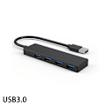 Miniatyrbild 1 av 5: Data Hub 4 Port USB 3.0 Ultra Slim svart