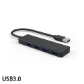 Pikkukuva 1 / 5: Data Hub 4 Port USB 3.0 Ultra Slim musta