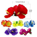 Miniatyrbillede 2 af 3: 72 stk. Simulationsblomst Hawaii Dekorationer Falske Hibiscusblomster Ornamenter (Tilfældig Farve)
