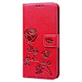 Pikkukuva 2 / 5: Ruusuaiheinen nahkakotelo iPhone 12:lle Red