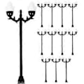 Miniatyrbilde 1 av 2: 12 stk. Miniatyr Gatelampe Modell DIY Mikrolandskap Veilampe Modell Sandbordlampe Modell 0.9X2.9X7.4CM